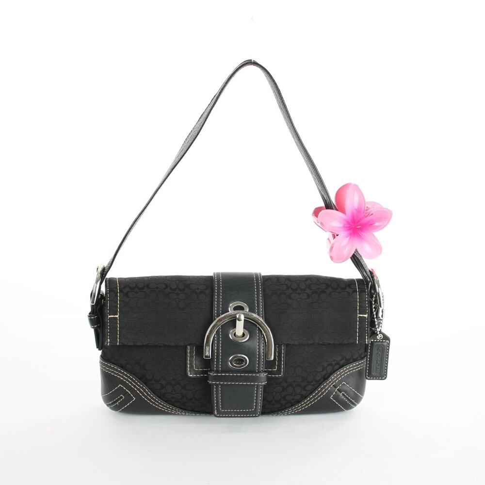 Coach Vintage Black Soho Signature Buckle Demi Shoulder Bag 3628